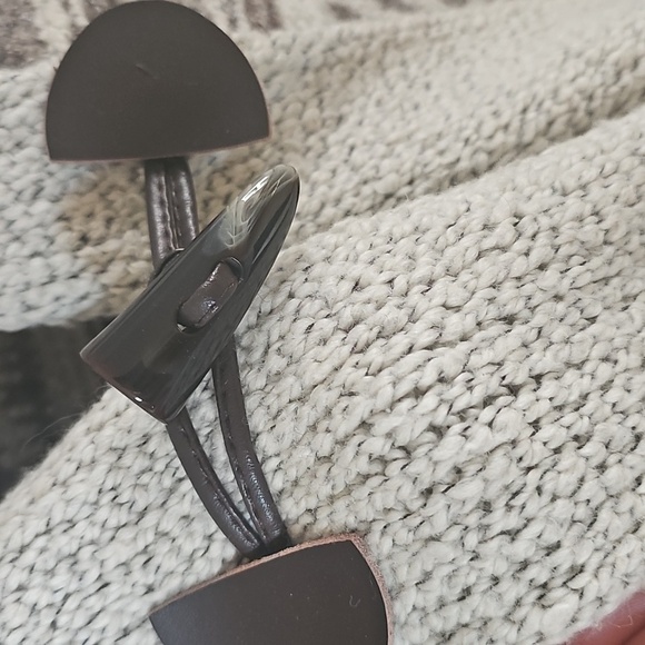 LUCKY BRAND Southwestern Aztec Shawl Cardigan Toggle Large Rare! - Picture 2 of 12